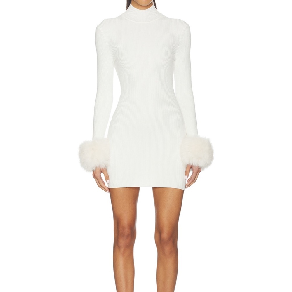 Lovers and Friends Britt Faux Fur Cuff Dress